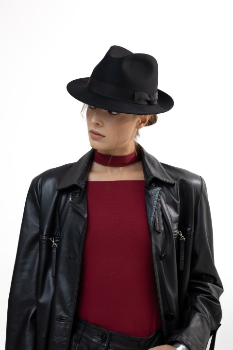 trilby black woolfelt le szapo