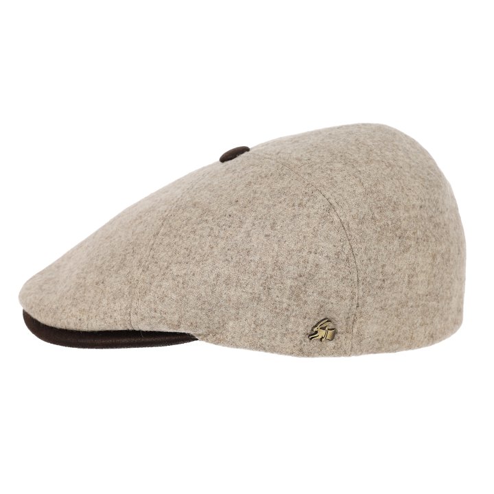 gavroche virgin wool beige dark brown visor le szapo kaszkiet.JPG