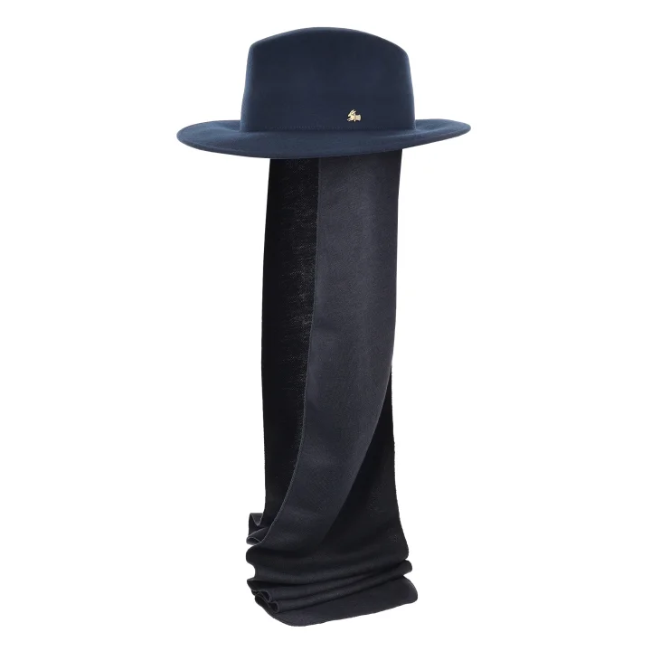 ladies winter navy full le szapo hat szalik scarf hat