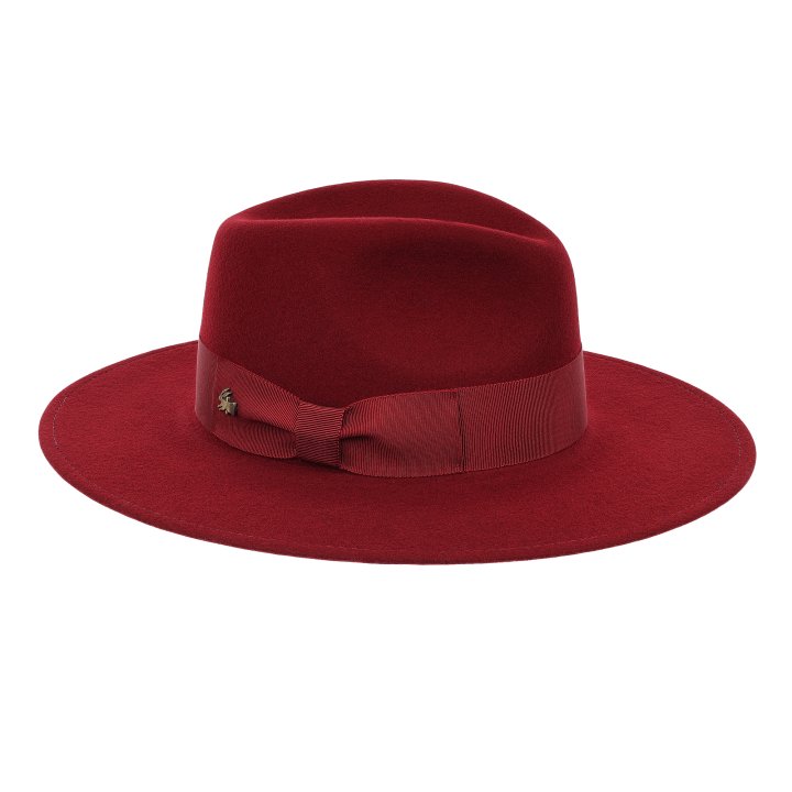 Le Szapo Ladies Fedora Malinowa