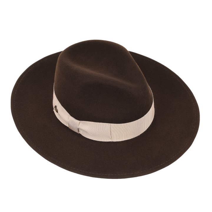 Le Szapo Ladies Fedora Czekoladowa