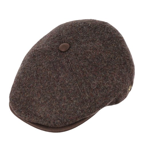 Le Szapo Kaszkiet Gavroche Virgin Wool Brązowy Melange