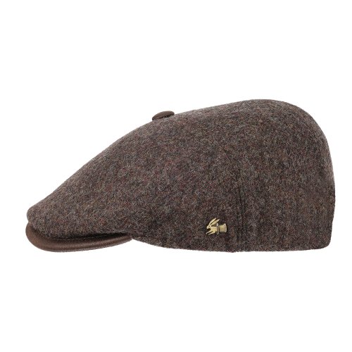 Le Szapo Kaszkiet Gavroche Virgin Wool Brązowy Melange