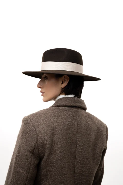 Ladies Fedora Czekoladowa