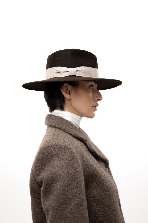 Le Szapo Ladies Fedora Czekoladowa