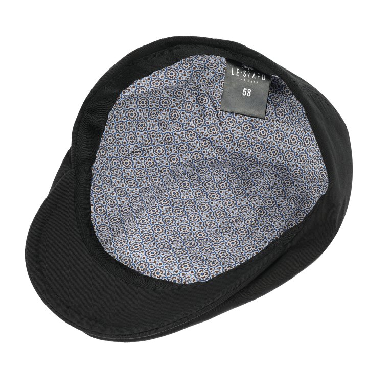 Le Szapo Flat Cap Czarny