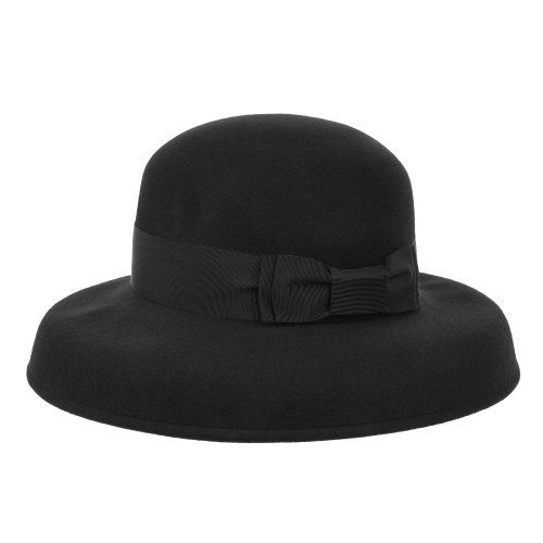 Le Szapo Emilia czarny damski kapelusz