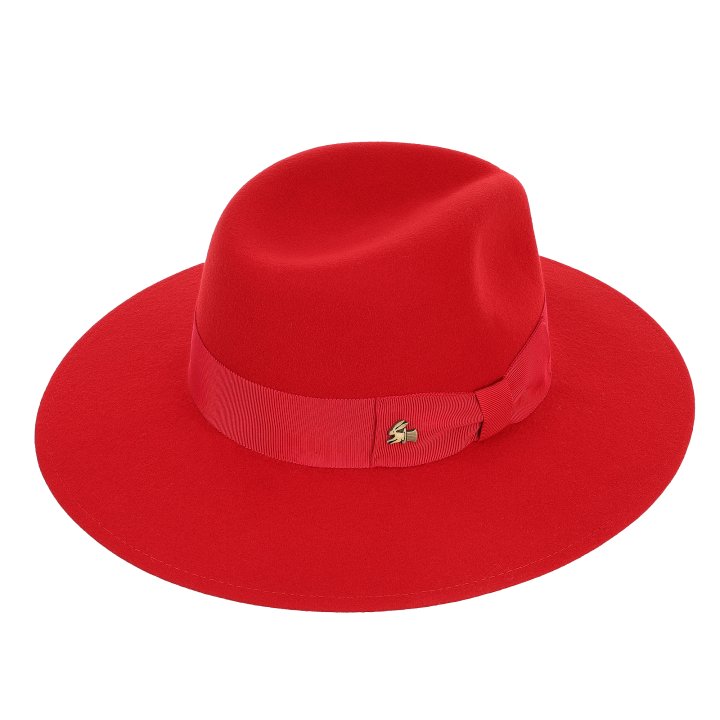 Le Szapo Ladies Fedora Czerwona