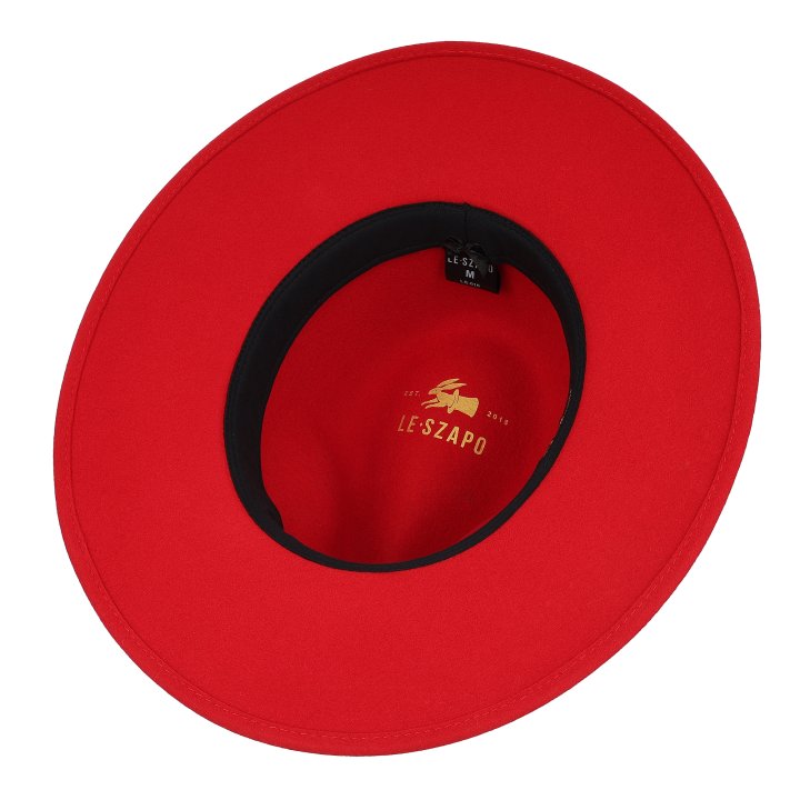 Le Szapo Ladies Fedora Czerwona