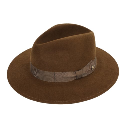 Le Szapo Fedora Classic Premium Brąz