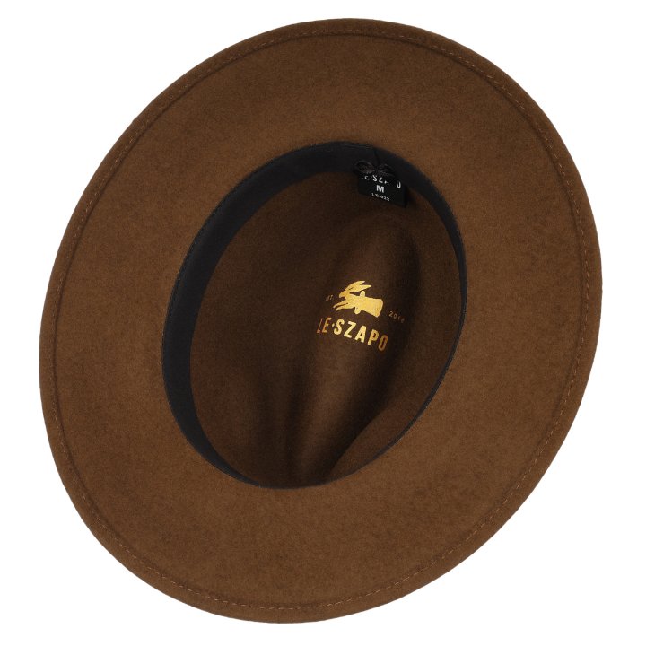 Le Szapo Fedora Classic Premium Brąz