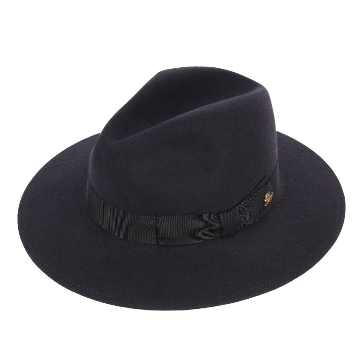Le Szapo Fedora Classic Premium Granatowy