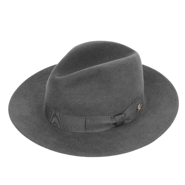 Le Szapo Fedora Classic Premium Szary