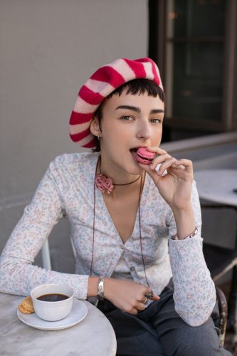 Le Szapo Beret Berlingot Fuksja