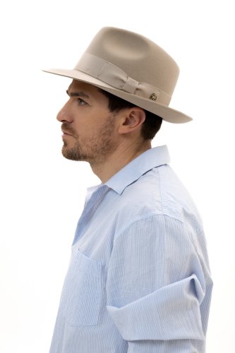 Le Szapo Luxury Fedora Ecru