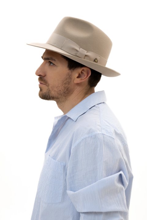 Le Szapo Luxury Fedora Ecru