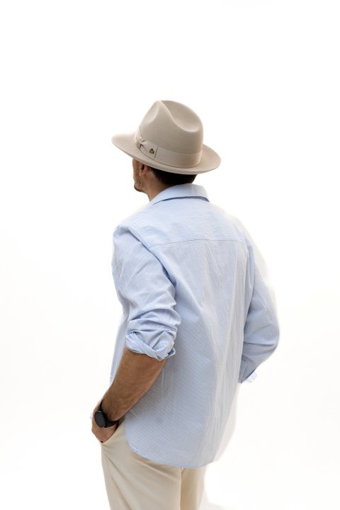 Le Szapo Luxury Fedora Ecru