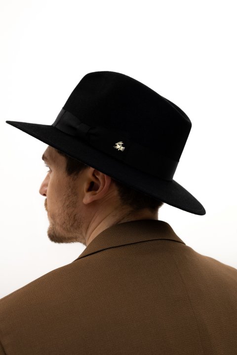 Le Szapo Fedora Classic Premium Czarny