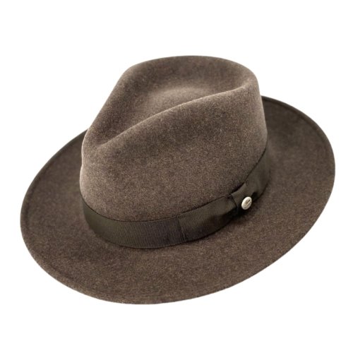 Le Szapo Fedora Rosario Brązowy Melange