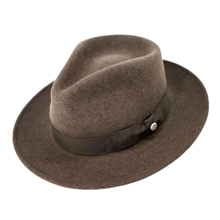 Le Szapo Fedora Rosario Brązowy Melange