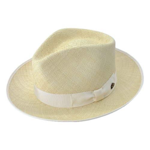 Le Szapo Panama Fedora Natural Ecru