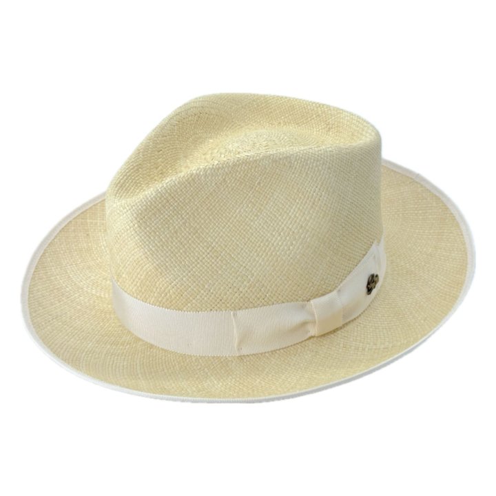 Le Szapo Panama Fedora Natural Ecru