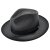 Le Szapo Panama Fedora Black