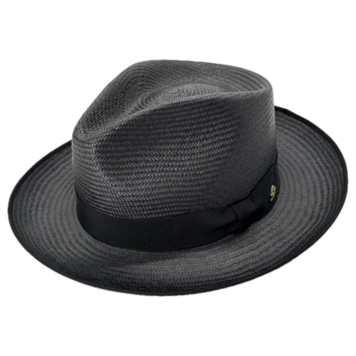 Le Szapo Panama Fedora Black