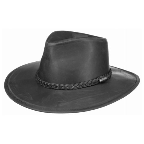 Stetson Western Buffalo Leather Czarny