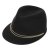 Ladies cap black woolfelt, golden chain le szapo