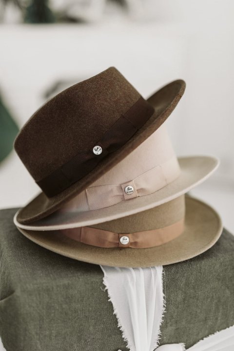 Le Szapo Fedora Rosario Brązowy Melange