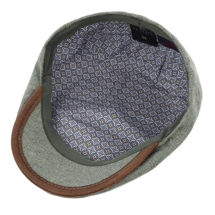 kaszkiet-gavroche-jedwab-oliwka-le-szapo