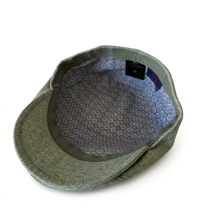 Le Szapo Flat Cap Jedwab Zielony