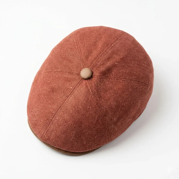 kaszkiet-gavroche-jedwab-ceglasty-le-szapo