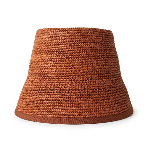 Le Szapo Loulou Bucket Rafia Terakota