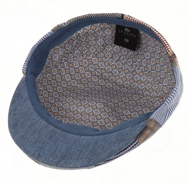 kaszkiet-gavroche-patchwork-niebieski
