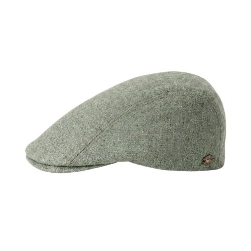 Le Szapo Flat Cap Jedwab Zielony