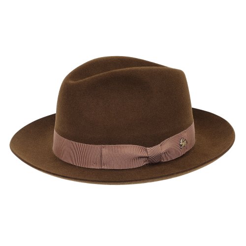 Le Szapo Luxury Fedora Brąz