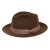 Le Szapo Luxury Fedora Brąz