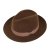 Le Szapo Luxury Fedora Brąz