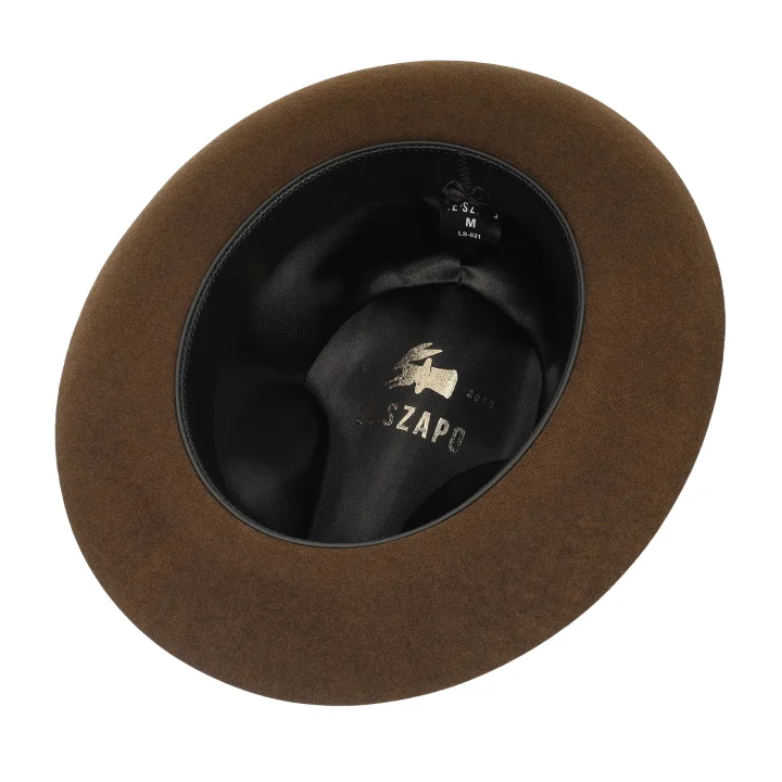 Le Szapo Luxury Fedora Brąz