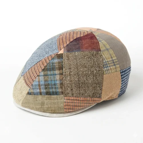 Flat Cap Patchwork Salmon
