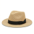 Le Szapo Fedora Raffia Extra Fino z czarną wstążką