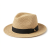 Le Szapo Fedora Raffia Extra Fino z czarną wstążką