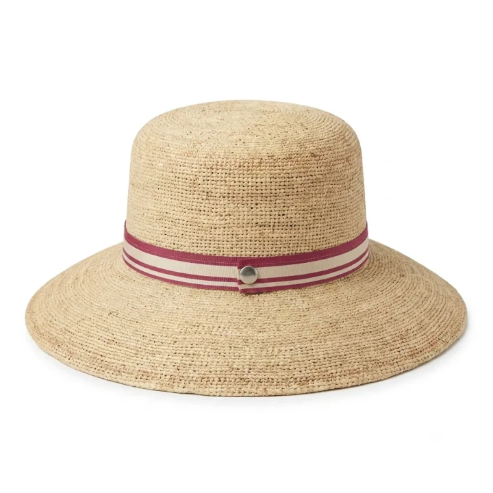 Le Szapo Klosz Raffia Packable Malinowy