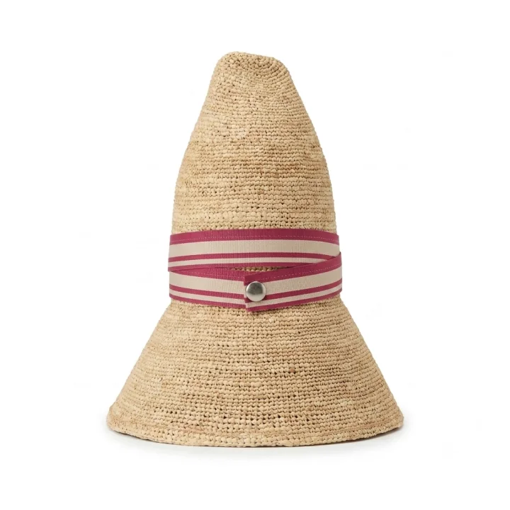 Le Szapo Klosz Raffia Packable Malinowy