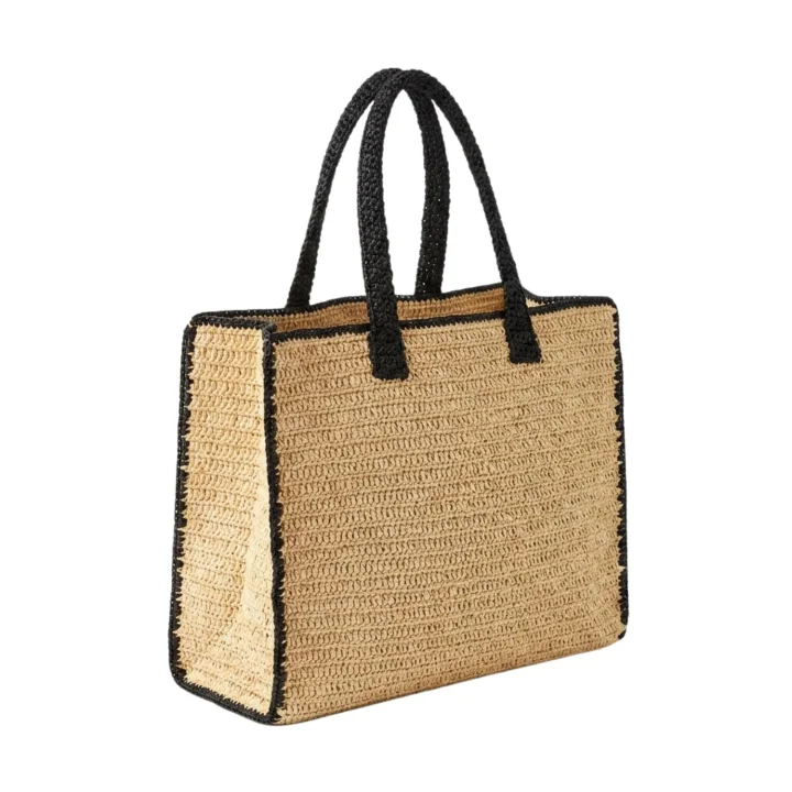 Le Szapo Raffia Bag Natural Black