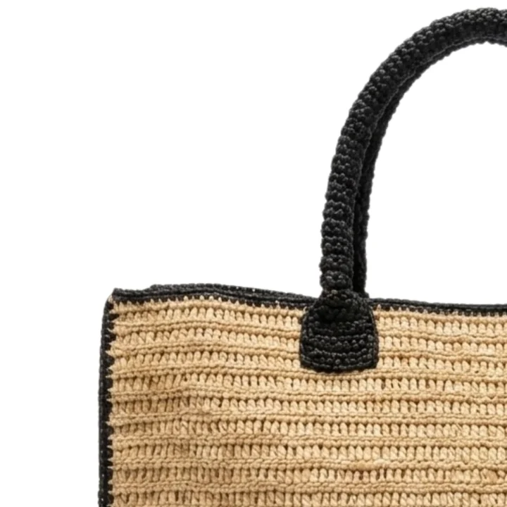 Le Szapo Raffia Bag Natural Black