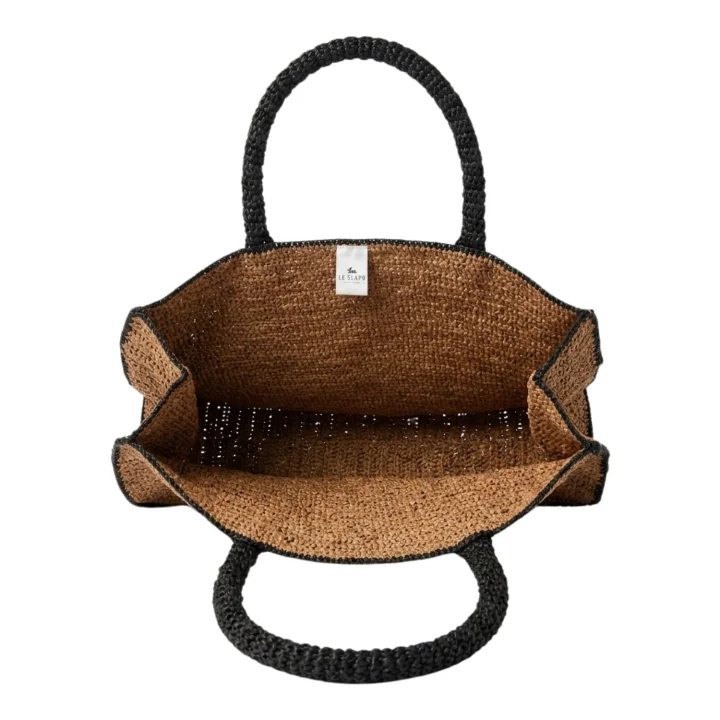 Le Szapo Raffia Bag Ruggine Black