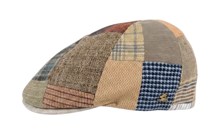 Flat Cap Patchwork Salmon